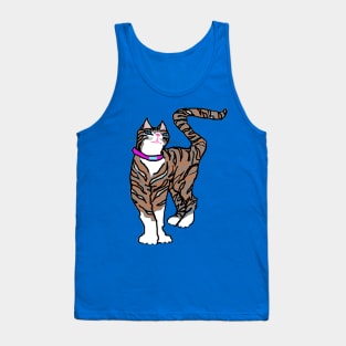 A Tabby Cat with Blue Eyes Tank Top